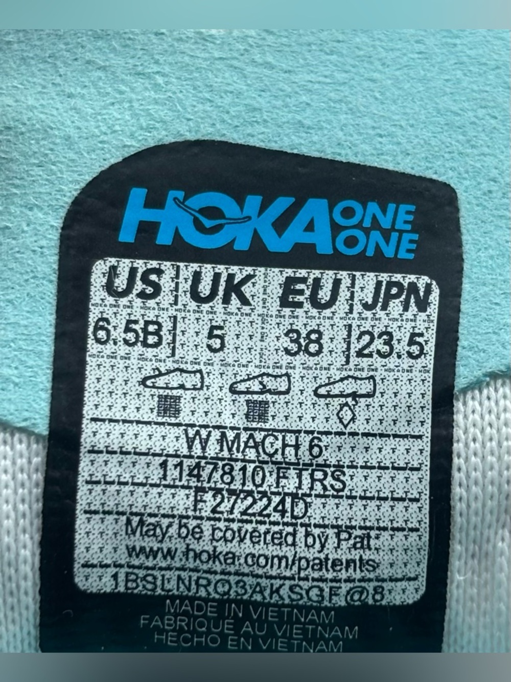 HOKA 🔥 Mach 6 1147810 FTRS Frost White Running Shoes Sneakers 6.5 7 8 8.5 9.5 - Picture 9 of 14